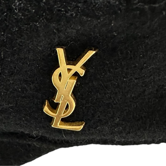 SAINT LAURENT Embellished Wool-Blend Felt Baseball Cap EUC W/ COA - Picture 16 of 16